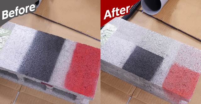ブロックの塗料はがし